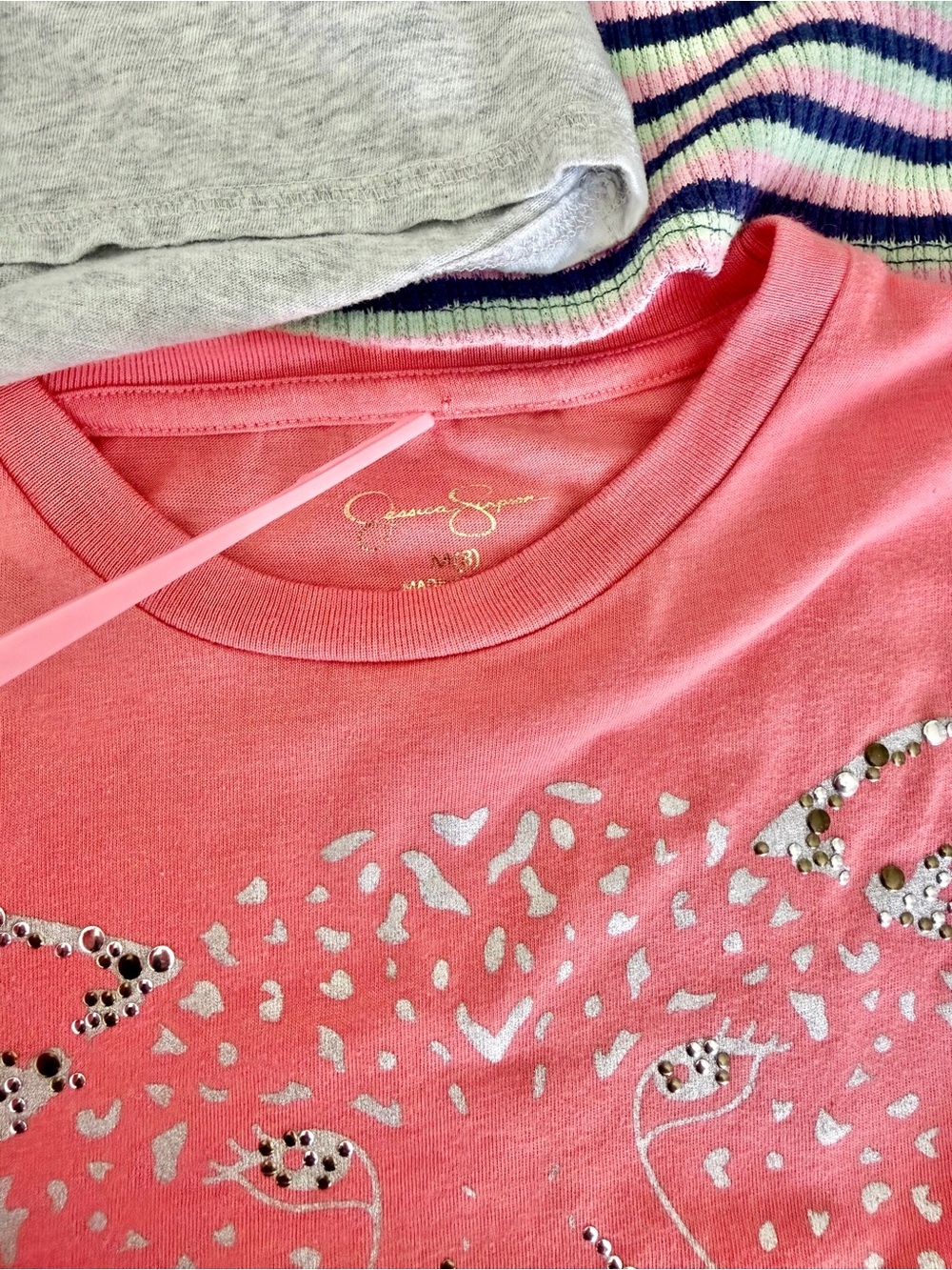 ZARA OSHKOSH Girls Size 8 Clothing Bundle 5pc Graphic Tees Shorts Lot Pink - Picture 7 of 9